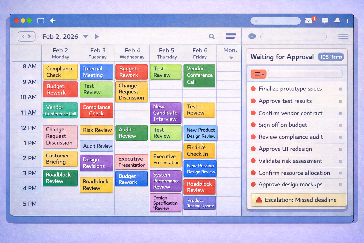Decision pipeline clogged with meetings, ninety percent approvals, and sliding dates